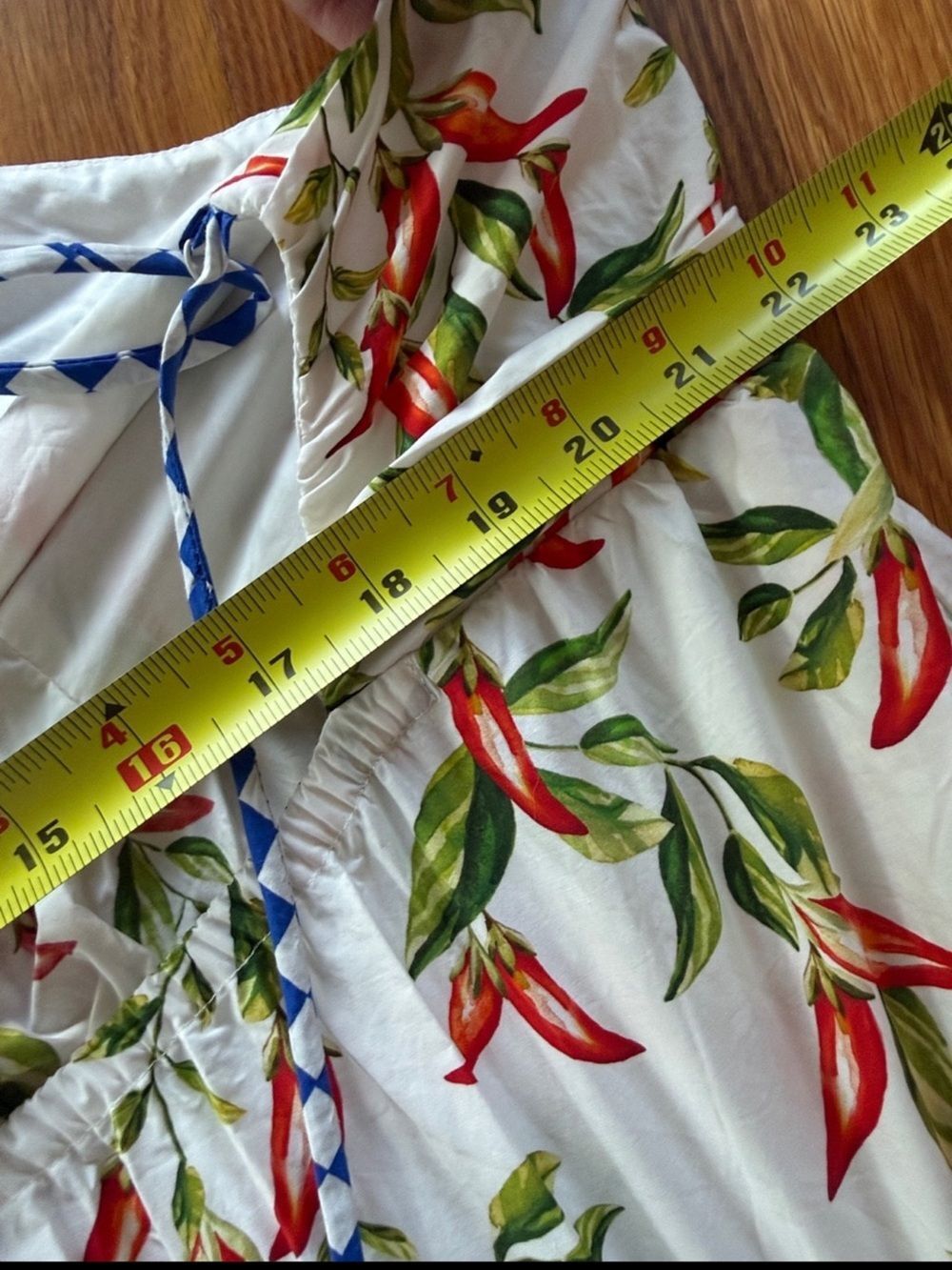 Farm Rio Picnic Peppers Ainika Sleeveless V-Neck Babydoll Swing Mini Dress XL - Picture 6 of 12